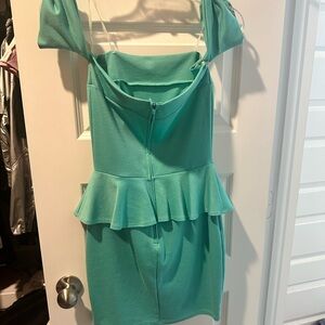 Sexy Mint Peplum Dress